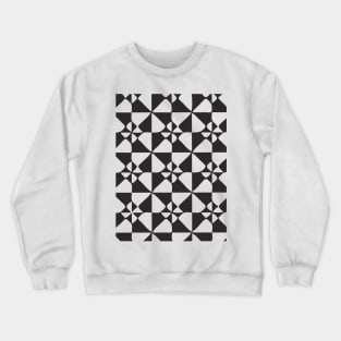 Seamless Pattern, Black and White Crewneck Sweatshirt